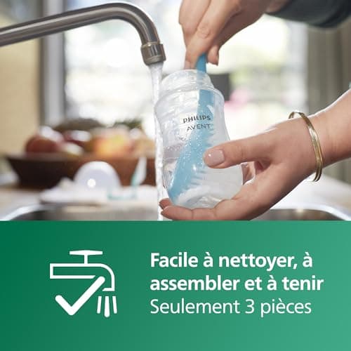 Philips Avent Biberon en verre à Réponse Naturelle - 120 ml, sans BPA pour les nouveau-nés de 0 mois et + (modèle SCY930/01) - Image 7