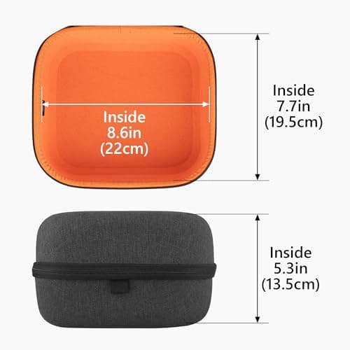 Geekria Étui de protection pour casques audio circum-auriculaires de grande taille, coque rigide de rechange avec rangement pour câble, compatible avec SONY MDR-Z1R et Denon AH-D9200 (gris foncé) - Image 6