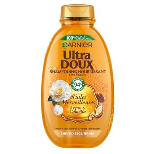 Garnier Ultra Gentle Nourishing Shampoo Enriched with Argan & Camellia Oil for Dry to Very Dry and Dull Hair - Wonderful Oils - 400 ml - Image 2