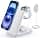 GEEKERA Apple Charging Dock, 3 in 1 Induction Charger for iPhone Air/17/16/15/14/13/12/11/XS/8, Charging Stand for Apple Watch Ultra/11-2/SE, Wireless Charger for AirPods Pro-2, White - Image 2