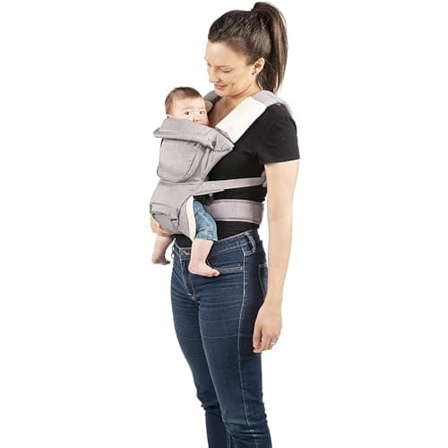Chicco Hip Seat Physiological Baby Carrier, From Birth to 15 kg, Multifunctional 3-in-1 Baby Carrier with Detachable Rigid Base, Padded Straps and Protective Hood, 8 Positions, Beige - Image 8