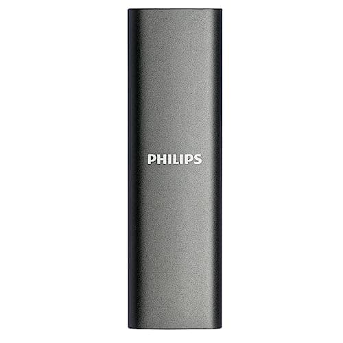 Philips Portable External SSD 1TB - Ultra Slim SATA Ultra Speed USB-C - USB, Read Speed up to 540MB/s, Write Speed up to 540MB/s, Aluminum - Image 4