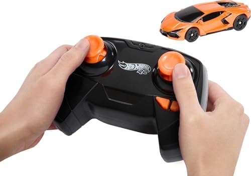 Hot Wheels Lamborghini Revuelto 1:64 Scale Remote Control Car, USB Charging Cable, Racing and Stunts on and Off Track with Turbo Throttle, HWW55 - Image 4