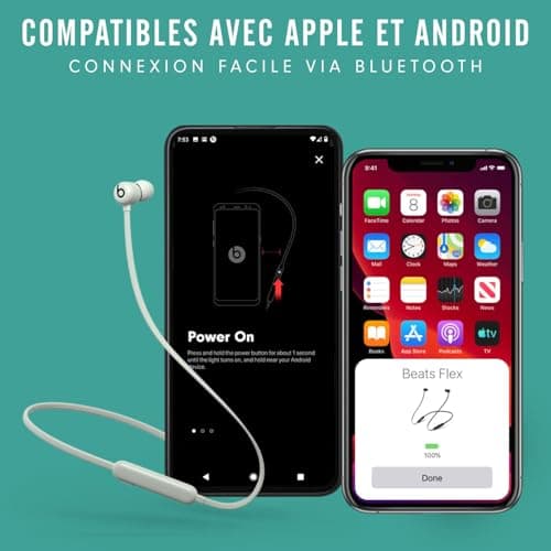 Beats Flex Wireless Earbuds - Apple W1 Chip for Headphones and Headphones, Magnetic Earbuds, Bluetooth Class 1, 12 Hours of Listening - Ash Grey - Image 5