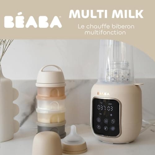 BÉABA, Baby Bottle Warmer/Sterilizer, Breast Milk Heater, Multi-Functions: 5 Modes, Bain-Marie, Heater Small Pots, Defrosting, Quick Mode, Sterilisation Mode, Multi Milk, Clay - Image 3
