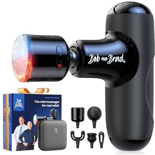 BOB AND BRAD Q2 Pro Muscle Massage Gun with Heated & Cold Head - Mini Back Massager - Portable Massage Gun for Sports and Office Recovery - Quiet, Case Included - Image 3