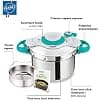 Seb P4620816 Pressure Cooker 7.5 L + Book of 100 Recipes, Induction, Stainless Steel Pressure Cooker, Made in France, Clipsominut' Easy - Image 3