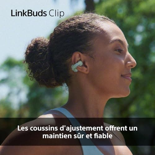 Écouteurs Sony LinkBuds Clip à Oreilles Libres, Conception Confortable à Clipser, 3 Modes d'écoute et Son Riche, Assistant Vocal IA, Commande par tapotement, iOS et Android – Noir - Image 7