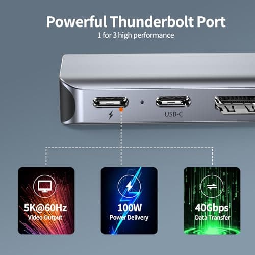 USB C Hub, Adapter for MacBook Pro Air 8 in 2 Adapter for Mac with 4K HDMI, 100W 40Gbps Thunderbolt, USB-C, USB 3.0/2.0, SD/TF Port, USBC Dock for M3 M2 M1 2024 2023 2022 2021 (M81 4K 30Hz) - Image 4