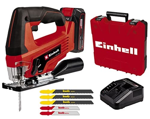Einhell Cordless Jigsaw TC-JS 18 Li Kit - Power X-Change (18V, 3 wood blades and 2 metal blades included) Comes with 2.5Ah Battery and Charger - Image 2