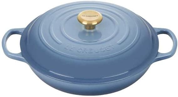Le Creuset Chambray 21180304344441 Signature Enamelled Cast Iron Stewpot, Round, Ø 30 cm, 3.2 L, 5.5 kg - Image 1
