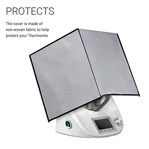 kwmobile Cover Compatible with Thermomix TM5 / TM6 – Full Protective Cover for Food Processor – Light Grey - Image 3