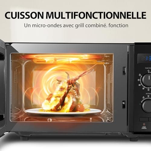 Toshiba MW2-AG23P (BK) Microwave Oven 900 W 23 L with Grill Function 1050 W, 8 Automatic Menus, ECO Function, Turntable with Position Memory, Black - Image 5