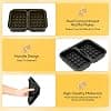 Cozary Air Fryer Accessories Mould for Ninja AF400EU, AF451EU & AF500EU - Silicone Waffle Mould for Waffles, Oven & Microwave Friendly, Dishwasher Safe, 2 Pieces - Image 5