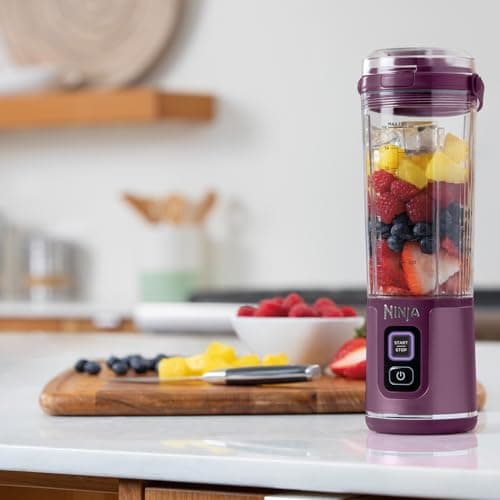 Ninja Blast Blender Portable 530ml, Leak-Resistant Lid & Pourer, Powerful Cordless Mini Blender, Refillable Smoothies, Shakes, Fruit & Ice Mixer, Purple, BC151EUPR - Image 7