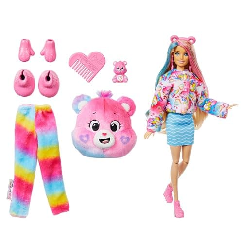 Barbie Barbie Cutie Reveal Caring Bear Doll, with Toutensemblance and 10 Surprises Including Colour Changing and Mini Bear, JFV60 - Image 5