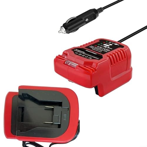 Car Charger Fast Charger for Bosch BAT622 BAT609 Battery Compatible 18V Power for All Batteries, Portable Battery Booster Adapter Input 12/24V, Output 18/21V, 2A (Red) - Image 4