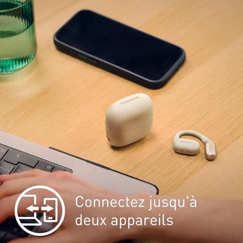 Panasonic RB-F10DE-C Écouteurs Oreilles Libres sans Fil, Écouteurs Bluetooth avec Microphone ENC, 25 Heures d'Autonomie, Bluetooth 5.4, IPX4, Commandes Tactiles, Beige - Image 5