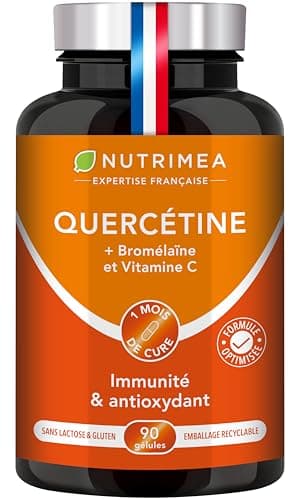 QUERCETINE - 600 mg - Vegan & Sans Excipient - Avec Bromelaine & Vitamine C Végétales - Puissant Antioxydant, Renforce l'Immunité - Nutrimea - 90 Gélules - Fabriqué en France - Image 3
