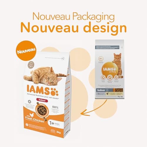 IAMS Advanced Nutrition Premium Dry Food for Indoor Cats – 100% Complete and Balanced – Tuna – Non-GMO Artificial Flavours – Resealable Bag 3 kg - Image 4