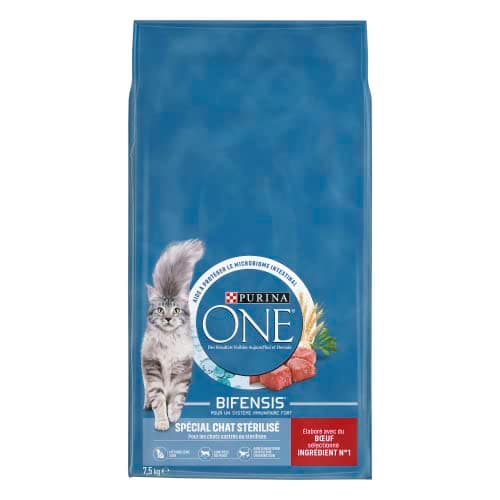 PURINA ONE | Benefits | Sterilized Adult Cat Special | Strengthens the immune system, improves microbiome balance and helps maintain a healthy urinary system | Beef | Bag | 7.5 kg - Image 3