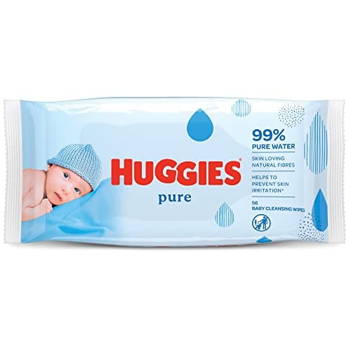 Huggies, Lingettes bébé, Pour tout le corps, Utilisables dès la naissance, Sans parfum, 1x56 lingettes, Pure - Image 2