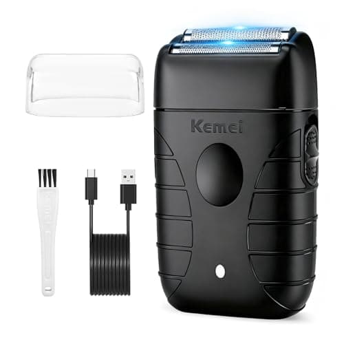 KEMEI Dual Leaf Electric Razor for Men, Cordless Barber Shaver USB Rechargeable, Up to 180 Minutes Use - Image 3
