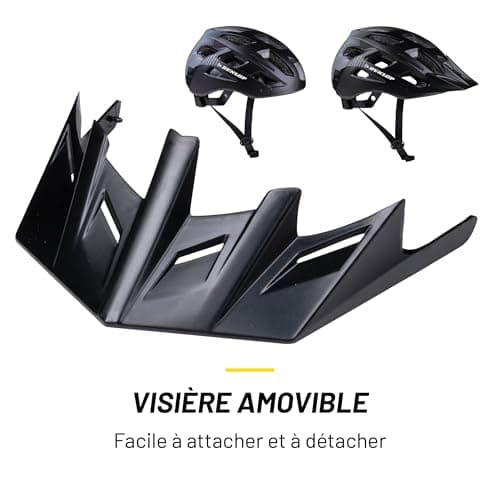 Dunlop Bicycle Helmet with Light, Adjustable 55-58 cm for Women and Men, with 3 Modes LED Light, Black - Image 8