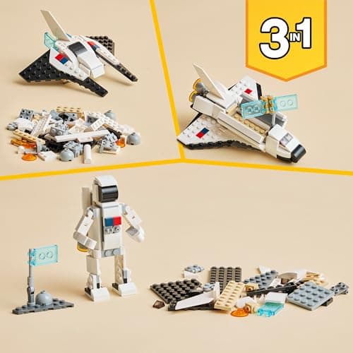 LEGO 31134 Creator 3-en-1 La Navette Spatiale, Jouet de Navette Spatiale en Vaisseau en Figurine Astronaute, pour Enfants, Garçons et Filles Dès 6 Ans, Idée Cadeau - Image 7