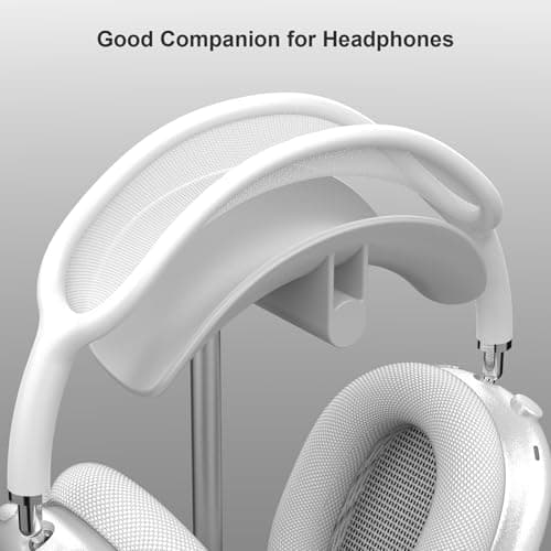 Headset Holder, Desktop Headset Holder with Aluminum Base, Compatible with AirPods Max, Beats, Bose, B&O, Sony, Sennheiser, Gaming (White) - Image 4