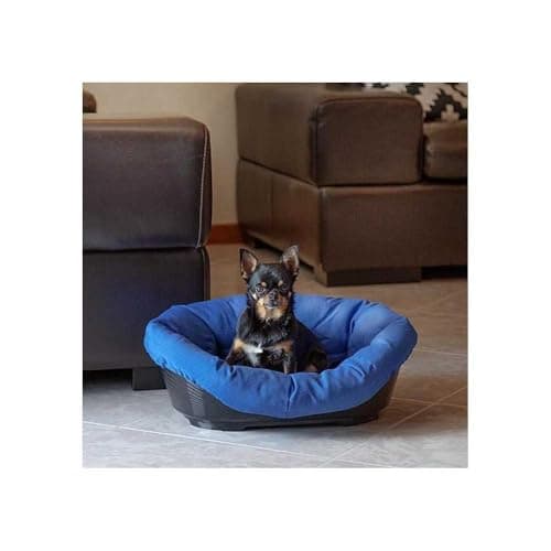Ferplast Panier Chien et Chat avec Coussin SOFA' 2 en Coton Lavable, Lit pour Chien et Chat en Plastique Rembourré, Corbeille en Plastique, Fond Perforé, Antidérapant, 52 x 39 x h 21 cm, Taupe - Image 7
