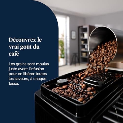 De'Longhi Magnifica Start - Perfetto Automatic Coffee Machine with LatteCrema Automatic Milk Frother, 4 Saved Drinks, Soft Touch Controls, Black and Grey (ECAM222.60.BG) - Image 4