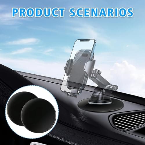Dashboard Adhesive Mounting Discs Compatible with All GPS Tomtom, Garmin Go, Start, Via, Go Essential, Camper, Garmin Drive, Dezl - Suction Cup Mount for Cars - Image 6