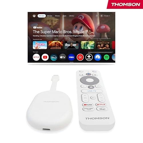 THOMSON Go Cast 150, Google TV, 4K UHD, Streaming Dongle, Voice Control, Google Cast, Dolby Atmos, Dolby Digital Plus, Wi-FI, Power Supply, 2 GB RAM, 8 GB Storage - Image 5
