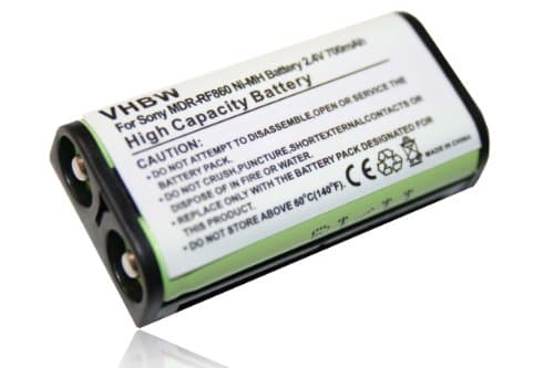 vhbw Battery Compatible with Sony MRD-RF811K Wireless Headphones (700mAh, 2.4V, NiMH) - Image 2