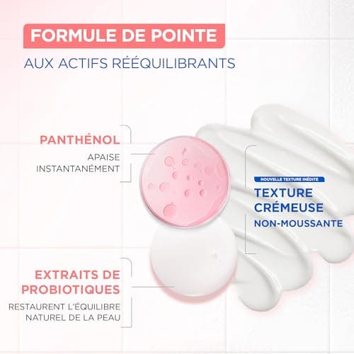 MIXA - Nettoyant Visage Anti-Réactions - Elimine les Impuretés Sans Agresser - Non Moussant, Sans Parfum, Sans Savon - Panthénol + Extraits Probiotiques - Tous Types de Peaux Réactives - 150 ml - Image 5