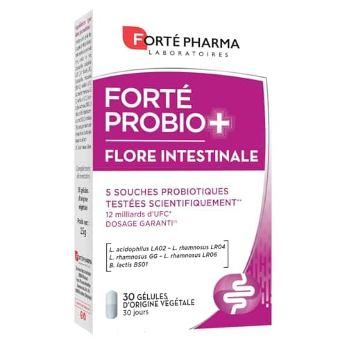 Forté Pharma - Forté Probio+ Intestinal Flora - Food supplement - Probiotic strains, intestinal comfort - Lactobacillus rhamnosus - Gastro-resistant capsules - 30 capsules, 1/day - Image 3