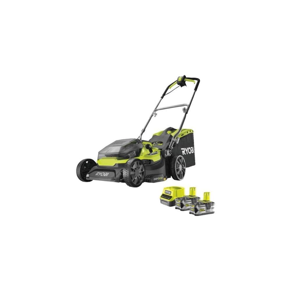 Tondeuse Hybride RYOBI 18V One+ Coupe 37cm - 2 Batteries 5.0 Ah - 1 Chargeur Rapide RY18LMH37A-250 - Image 2