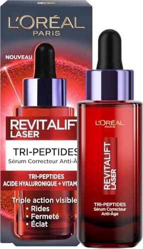 L'Oréal Paris - Anti-Aging Face Correcting Serum - Triple Action Anti-Aging Care - With Hyaluronic Acid, Peptides & Vitamin C - All Skin Types - Revitalift Laser X3-30 ml - Image 2
