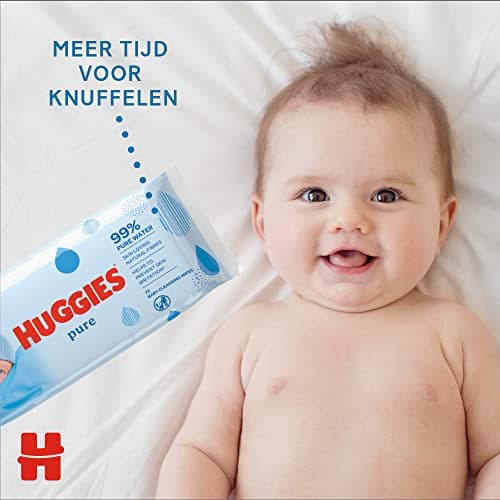 Huggies Pure 560 Baby Wipes for Sensitive Skin x 10 - Image 8