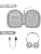 Headphone Case Compatible with Sony WH-CH520 Wireless Bluetooth Headphones with Microphone On-Ear Noise Cancelling for USB Cable Grey (Case Only) - Image 3