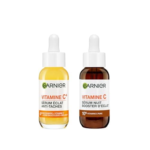 Garnier Skin Active - Coffret Sérum Jour Anti-Taches Brunes + Sérum Nuit Booster d’Éclat - Soins Visage Enrichis en Vitamine C - Vegan & Cruelty Free - Tous Types de Peaux - 2 x 30 ml - Image 2