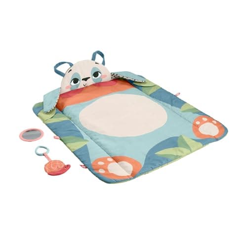 Fisher-Price 3-in-1 Panda Rolling Play Mat, 90% Post-Consumer Recycled Plastics, FSC Certified Packaging, 2 Toys Included, Baby Toy, HKD65 - Image 2