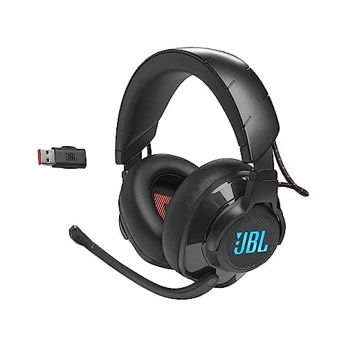 JBL Quantum 610 Over-Ear Gaming Headset - 2.4GHz Wireless and 3.5mm Jack - with Flip Up Boom Microphone and Quantum Surround Sound - Black - Image 2