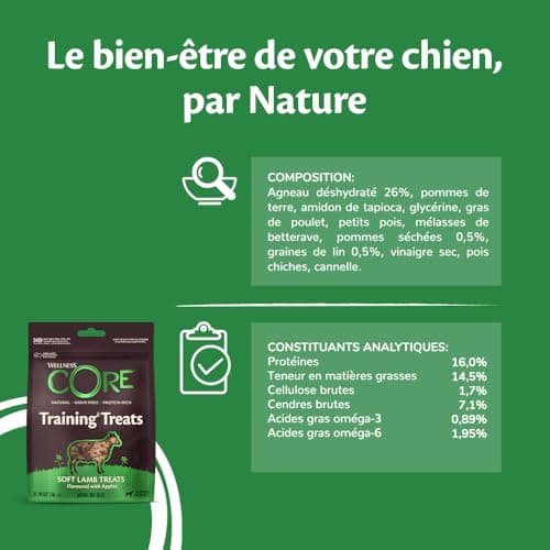 Wellness CORE Training Treats 170 g, Lamb/Apples - Grain Free, Natural, Hypoallergenic, High Protein, High Meat, Perfect for Learning - Image 6