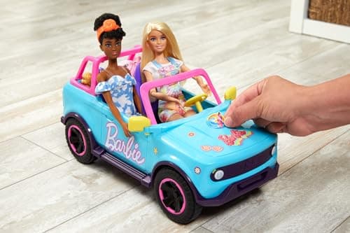 Hot Wheels Remote Control Car, Large Off-Road Barbie Vehicle Can Hold 2 Barbie Dolls, Stickers to Apply by Children to Customize Vehicle, HTP53 - Image 3