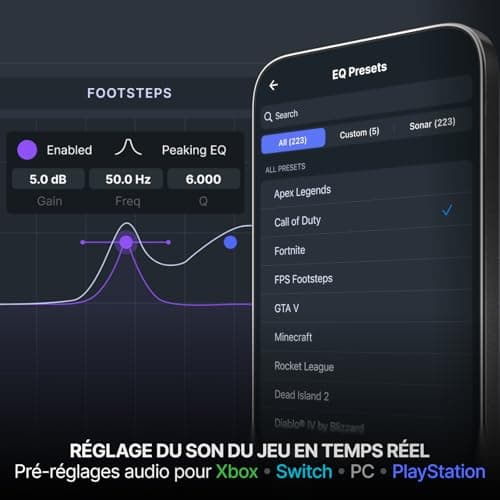SteelSeries Casque sans fil Arctis Nova 7X multi-plateforme Gen2-Contrôle des applications en temps réel - 50H+ -Haut-parleurs magnétiques en néodyme -Mixable 2,4GHz/Bluetooth-Xbox,PC,Switch1/2,Mobile - Image 4