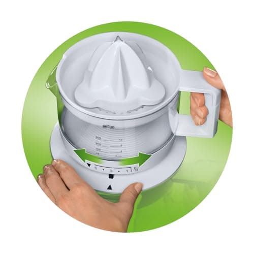 Braun Electric Citrus Press CJ3000WH, Bowl 350 ml, 20 W, Orange Juice, Lemon, Grapefruit, White - Image 3