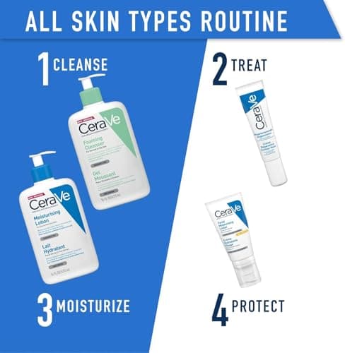 CeraVe Moisturizing Lotion - With Hyaluronic Acid & 3 Essential Ceramides, Light Daily Hydration for Face & Body, Suitable for Dry & Sensitive Skin (2 Pack) 16 oz x 2 - Image 4