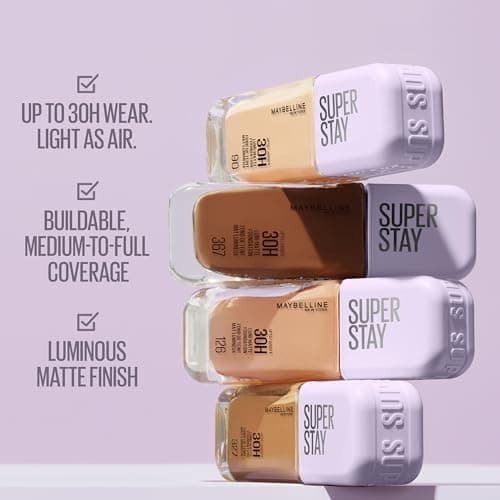 Maybelline New York - Fond de Teint Liquide Longue Tenue - Ultra-Résistant - Fini Mat Lumineux - Enrichi en Acides Aminés - Tous les Types de Peau - Superstay 30H Lumi-Matte - Teinte : 327 - 35ml - Image 6